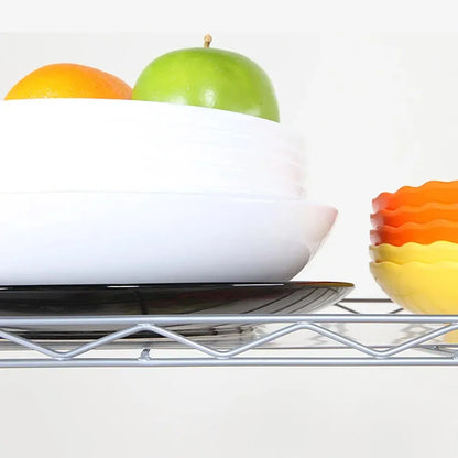 Changeable Assembly Floor Standing Carbon Steel Storage Rack Silver RT