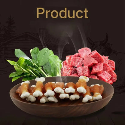 Pet Food Dog Snacks Teeth Cleaning Multi Flavor Biscuits Chicken Beef Calcium Milk High Protein Nutritional Supplement for Pets