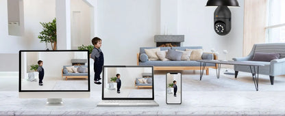 Jennov 2Pcs 2K WiFi Light Bulb Security Camera Wireless Outdoor - Cameras for Home Security Outside, Light Socket Indoor Camera