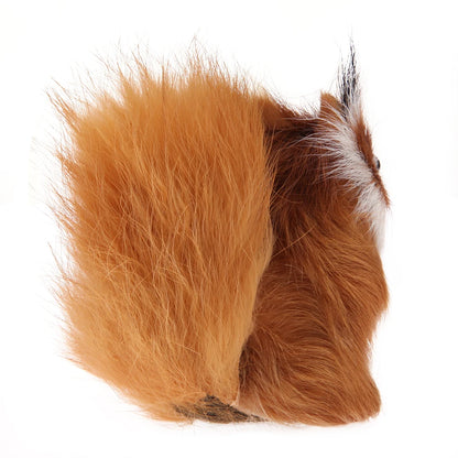 Plush Squirrel Miniature Decoration DIY Crafts Animal Squirrel Models Toys Collectible Lightweight Portable for Home Living Room