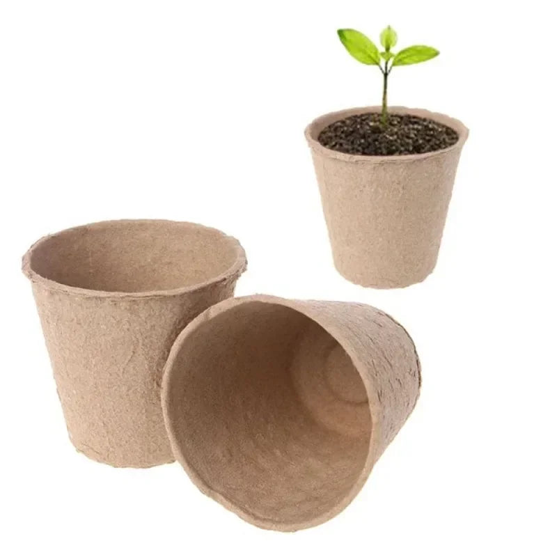 Coco Coir Seed Starter Plant Pots Biodegradable Nursery Pots Seedling Pots Germination Trays Labels Seed Sowing