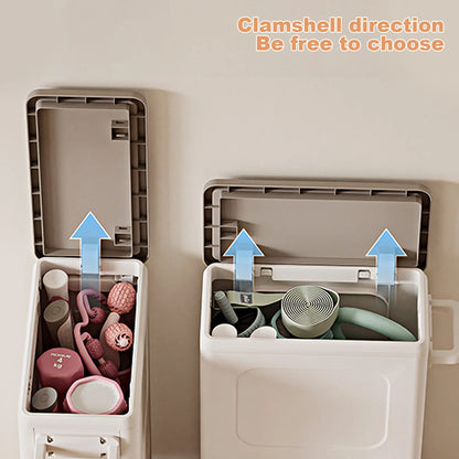 Rolling Laundry Hamper 123L Large Capacity Clothes Hampers for Laundry,Plastic Collapsible Laundry Baskets with Wheels and Lid