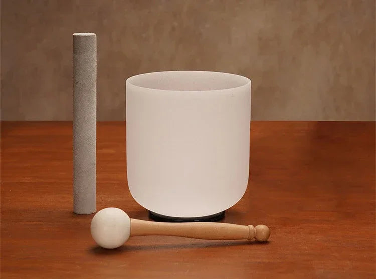 8 Inch 432hz Singing Bowl with 2 Sticks Chakra Quartz Sound Bowls Yoga Meditation Instruments Nepal Crystal Bowls Sound Healing