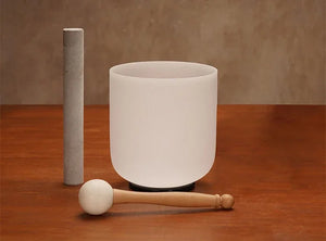 8 Inch 432hz Singing Bowl with 2 Sticks Chakra Quartz Sound Bowls Yoga Meditation Instruments Nepal Crystal Bowls Sound Healing