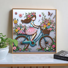 Load image into Gallery viewer, Ride a bike Shape Diamond Art Painting Kit for Adult Beginner,Crystal Diamond Dot Kit for Home Wall Decoration Giftos
