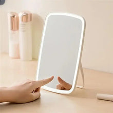 Load image into Gallery viewer, Portable Makeup Mirror With Led Light Touch Screen 3color Light Vanity Folding Dressing Mirror Light Home Beauty Tools
