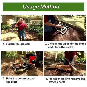 Garden Mold Walk Pavement Reusable DIY Manually Paving Cement Brick Stone Road Concrete Molds Manually Paving Patio Molds
