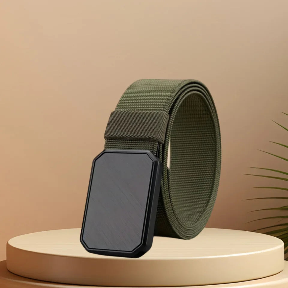 Men's Belt With Magnet Buckle Men's Outdoor Travel Magnetic Tactical Belt No Metal Automatic Magnetic Buckle Nylon Belt