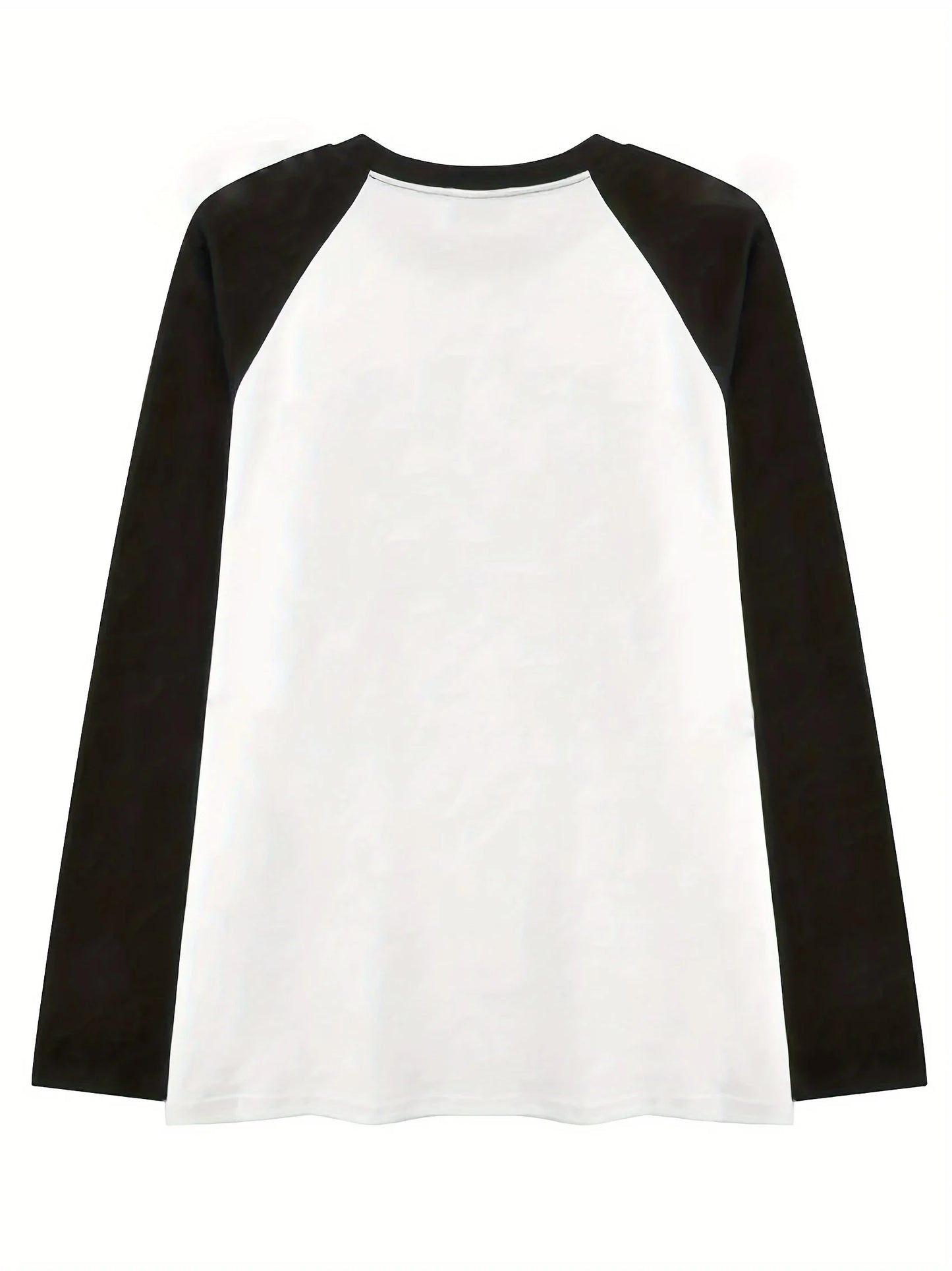 Women's Clothing Tops O-Neck Long Sleeve Thick Office Lady Commuter Autumn Winter Casual Printed All-match T-shirt