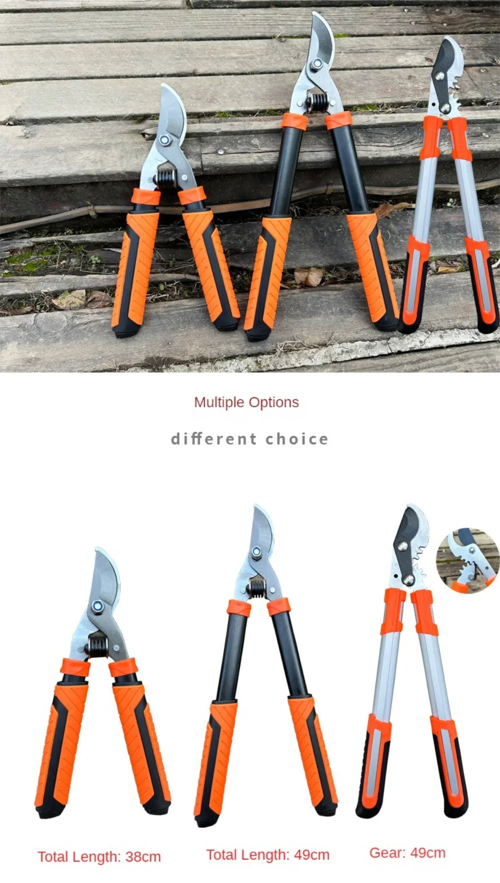 Garden Pruner Pruning Shears Scissors Pliers Tree Branch Cut Cutter Landscaping Bonsai Gardening Professional Tools