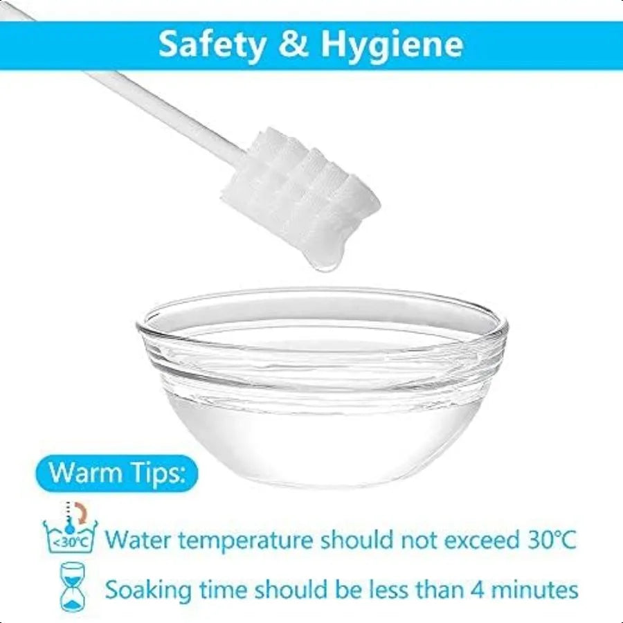 [100Pack] Baby Toothbrush Newborn Baby Tongue Cleaner Toothbrush Clean Baby Gums Disposable Tongue Cleaner Soft Gauze Toothbrus