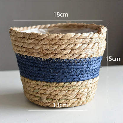 Grass Planter Basket Indoor Outdoor Flower Pots Cover Plant Containers for Home Pot Decorative Plant Pot House Garden Supplies
