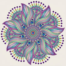 Load image into Gallery viewer, 1 set of colorful Mandala themed diamond painting set, DIY 5D color special shape crystal diamond partially inlaid painting desi
