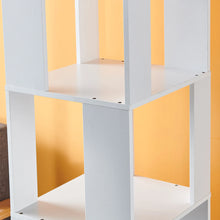 Load image into Gallery viewer, 190cm Rotatable 6 Tier Slim Bookcase Corner Cabinet Shelf Living Room Bedroom BookShelf

