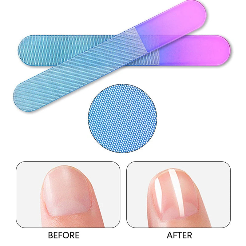Nail File Women Buffing Sanding Polishing Durable Nano Glass File Manicure Professional Nail Art Tools