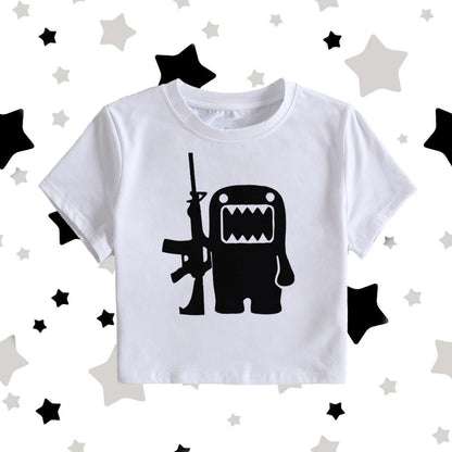 Women's vest cartoon Graphic Tees Y2k Top 90s Clothes Vintage Kawaii Female Clothing Emo Harajuku 2000s Tops Gothic cute Girl