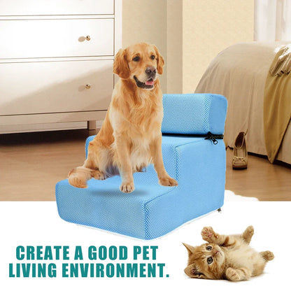 Pet Ladder Cover Non-Slip Detachable Zippered Mesh Fabric Stairs Cover Washable Dog Ramp Stair Cover Pet Dog Supplies NEW