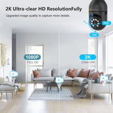 Load image into Gallery viewer, Jennov 2Pcs 2K WiFi Light Bulb Security Camera Wireless Outdoor - Cameras for Home Security Outside, Light Socket Indoor Camera
