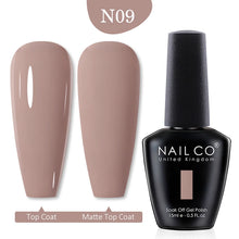 Load image into Gallery viewer, NAILCO 15ml Transparent Nude Color Series Jelly Gel Nail Polish Pink Red Nails Art Manicure Gel Varnishes Gellack Design Lacquer
