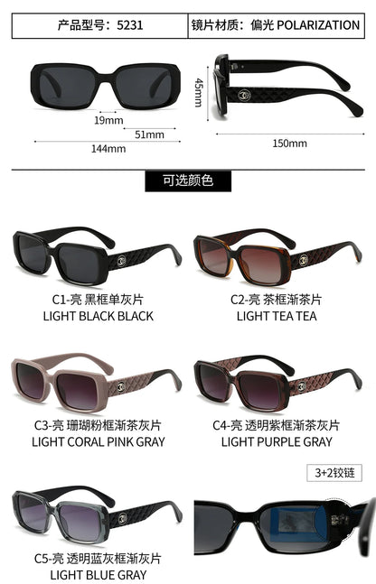 New Sunglasses for Women, Small Square Polarized Trendy High end Sunglasses for Driving, UV Protection