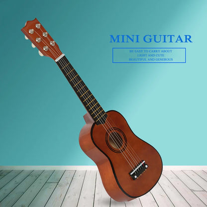 Basswood Guitar Ukulele 6 Strings Musical Instruments Kids Playing Educational Toys Gift for Beginner Music Lover