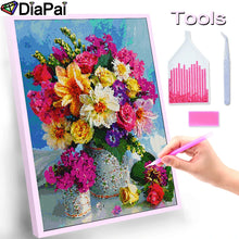Load image into Gallery viewer, DIAPAI Diamond painting "Flower landscape" Full Square/Round Drill Wall Decor Inlaid Resin Embroidery Craft Cross stitch
