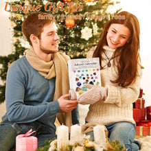 Load image into Gallery viewer, 24pc Advent Calendar Crystals 24 Days Crystals Healing Stones Christmas Countdown Calendar Natural Stones Crystals Journey
