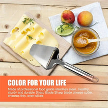 Load image into Gallery viewer, 2 Pieces Stainless Steel Wire Cheese Slicer with Cheese Planer, Adjustable Thickness, Kitchen Cooking Tools, Gray

