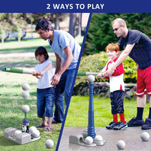 Load image into Gallery viewer, 2 in 1 T Ball Sets for Kids 3-6+, with Automatic Pitching Machine/Adjustable Batting Bat &amp; Stand,Baseball Toys for Boys Girls
