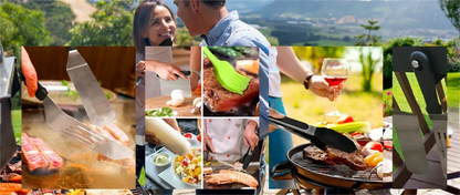 15-Piece Flat Top Grill Tool Set for Blackstone and Camping, Stainless Steel Accessory Set for Outdoor Grilling