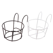 Load image into Gallery viewer, Garden Hanging Plant Iron Racks Balcony Round Flower Pot Rack Railing Fence
