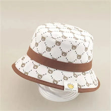 Load image into Gallery viewer, 2 Style White Kahki New Fashion Baby Cartoon Hat Kids Cotton Baseball Cap Infant Toddler Adjustable Snapback Hat For Children
