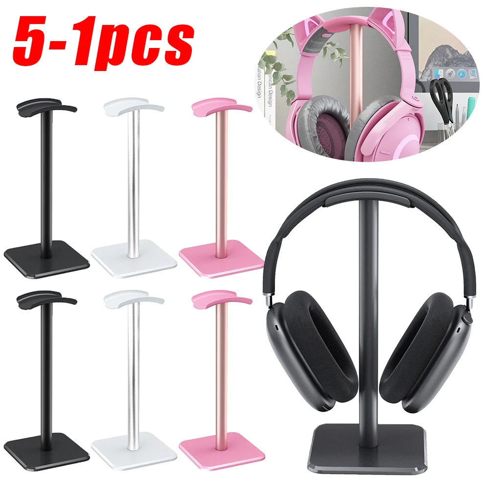 5-1PCS Universal Headphone Stand Aluminuim Alloy Headset Holder for Gaming Earphone Desktop Headphones Support Holder