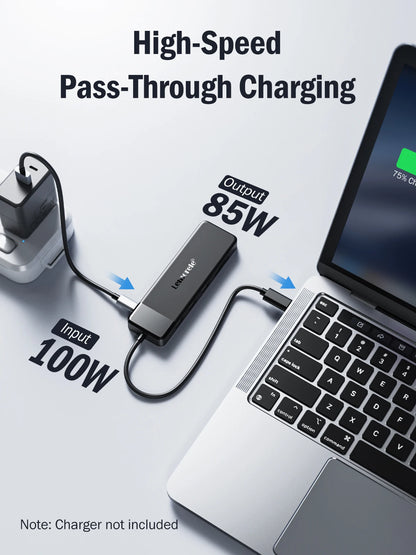 Lemorele USB-C Hub 10Ports Docking Station USB Type C to Dual HDMI 4K 30Hz VGA USB 3.0 Adapter PD100W SD Card Reader for MacBook