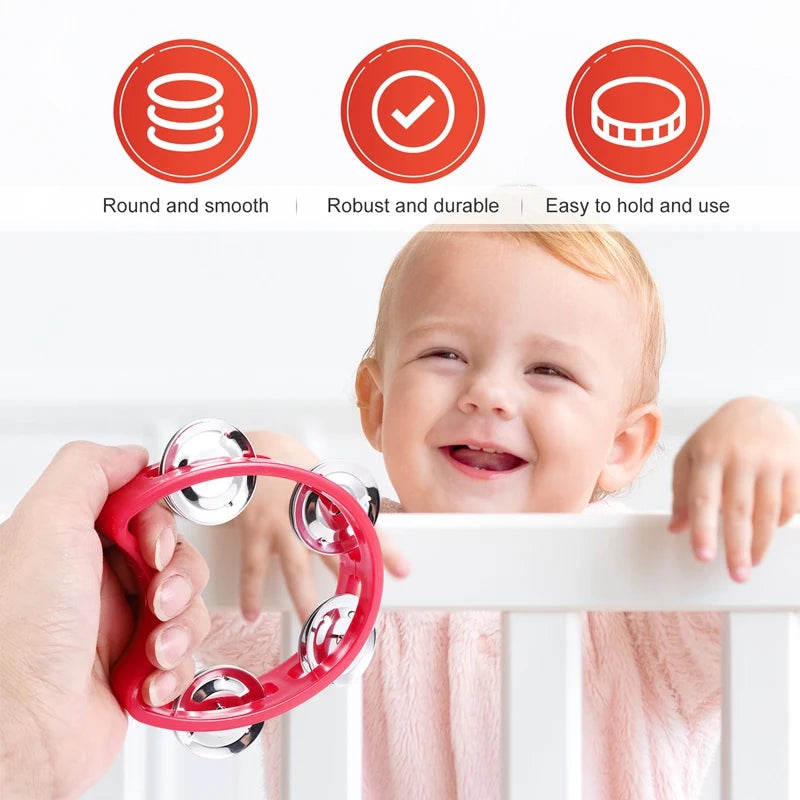 20Piece Plastic Tambourine Musical Instruments For MINI Handheld Tambourines Percussion Rhythm Party Musical Instruments