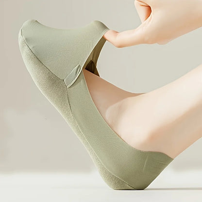9Pairs Women's Socks Cotton Breathable Summer Ultra-thin No Show Ice Silk Sock Silicone Non-slip Bottom Absorb Sweat Boat Sock