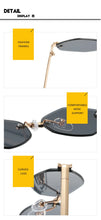 Load image into Gallery viewer, Fashion Small Polygonal Sunglasses for Women Luxury Brand Rmless Brown Rhombus Sun Glasses Woman Vintage Metal Shades Eyewear
