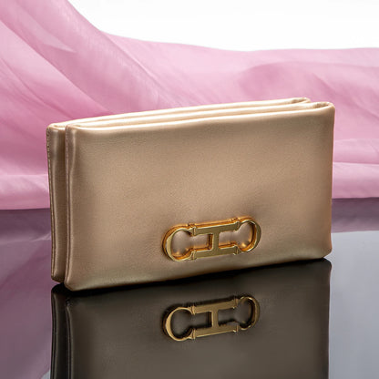 CH Women's Brand Clutch Elegant Design Sense Women's Bag Going Out Fashion Alphabet Design Leather Bag