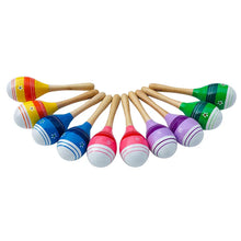 Load image into Gallery viewer, Wooden Handicrafts Colored Medium Sand Hammer Instruments Children&#39;s Music Toys Children&#39;s Percussion Instruments
