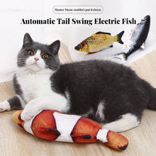 Load image into Gallery viewer, Electric Cat Toy Fish Pet Cat Toys Simulation Fish Swing Kitten Dance Fish Toy Funny Cats Chewing Playing Supplies USB Charging
