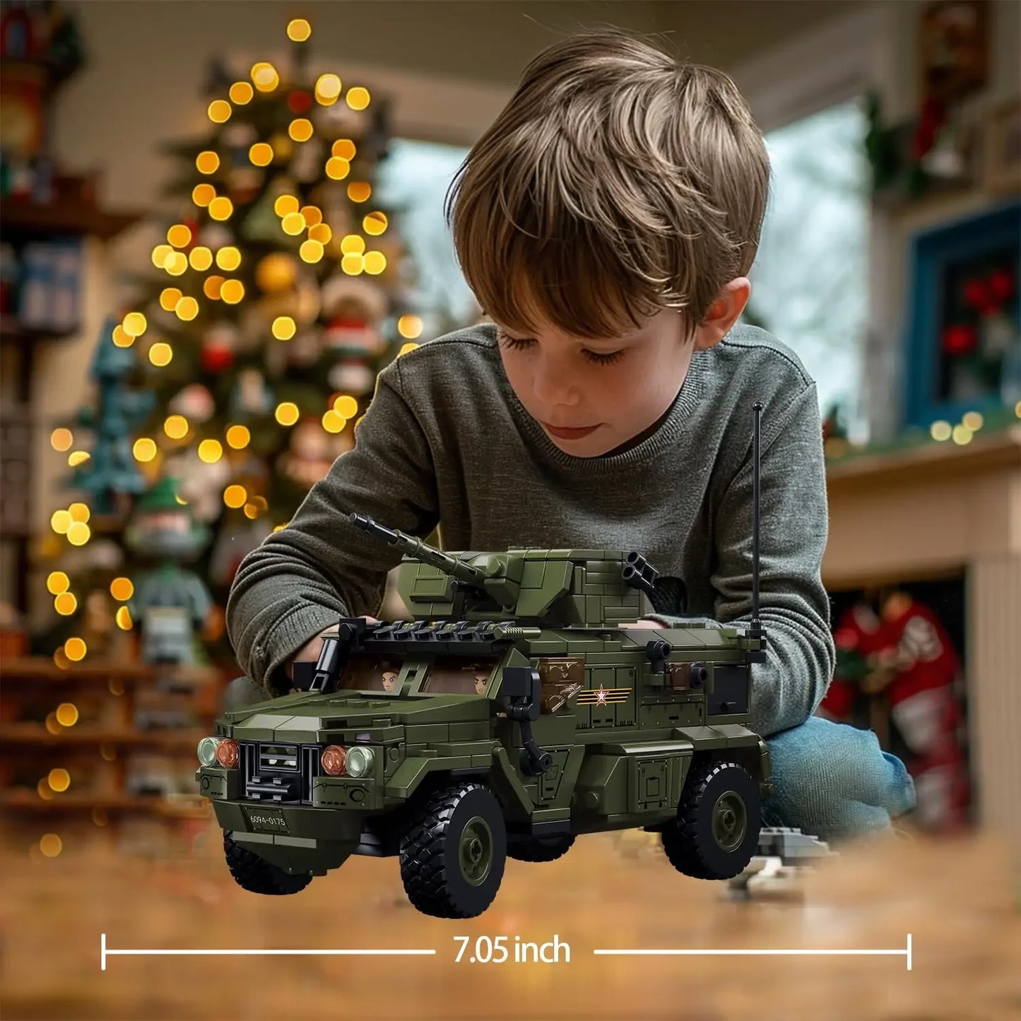 519PCS Typhoon VDVS Assault Armored Vehicle Building Blocks Model with Mini Figures Creative Play Toy Gift for Kids Collectors