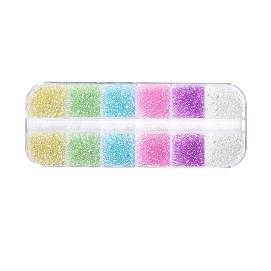 Nails Art Bubble Rhinestones Purple Yellow Pink Accessories Acrylic 3d Epoxy Resin Parts 1 Box Material Charms Wholesale