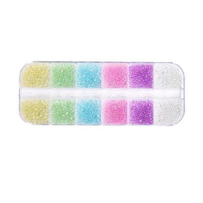 Nails Art Bubble Rhinestones Purple Yellow Pink Accessories Acrylic 3d Epoxy Resin Parts 1 Box Material Charms Wholesale