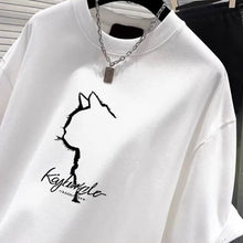 Load image into Gallery viewer, Women&#39;s Clothing Cat Printed Fashion O-neck Short Sleeve T-shirt Summer Casual Top Tees creative Lady Basic Pullovers
