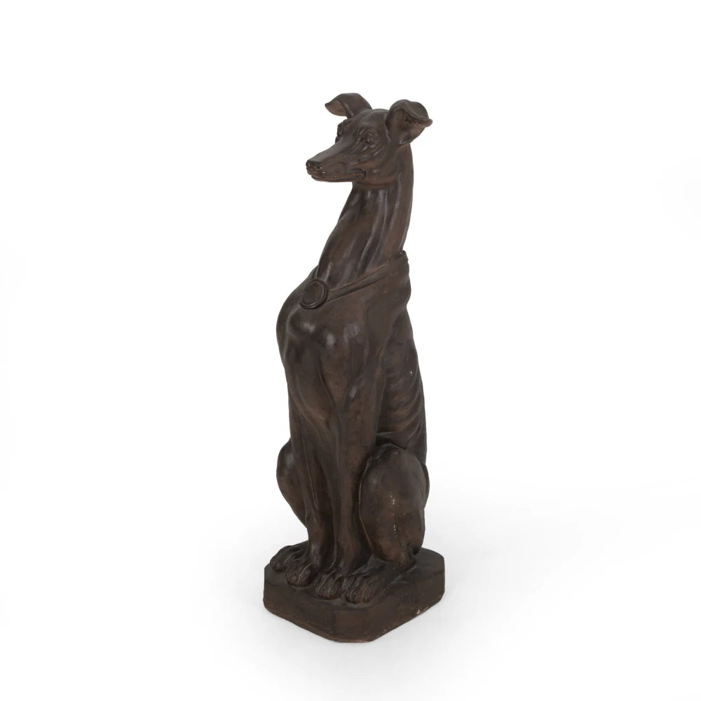 GREY HOUND DOG STATUE Used for Gardens Landscaping Terraces and Lawns Creating A Peaceful Oasis in Outdoor Living Spaces
