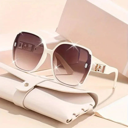 Sunglasses for Women High-end UV Resistant Sunglasses Large Frame Round Face Slim Sunscreen Sunglasses Fashion Accessories 2025