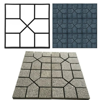 Garden Mold Walk Pavement Reusable DIY Manually Paving Cement Brick Stone Road Concrete Molds Manually Paving Patio Molds