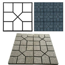 Load image into Gallery viewer, Garden Mold Walk Pavement Reusable DIY Manually Paving Cement Brick Stone Road Concrete Molds Manually Paving Patio Molds
