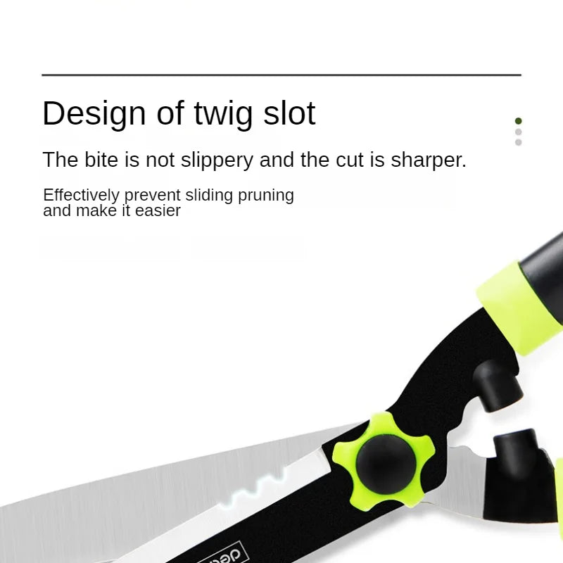 Deli Gardening Scissors Flower / Pruning Shears Lawn Special Hedge Shears Strong Pruning Branches Pruning Tools for Home Garden
