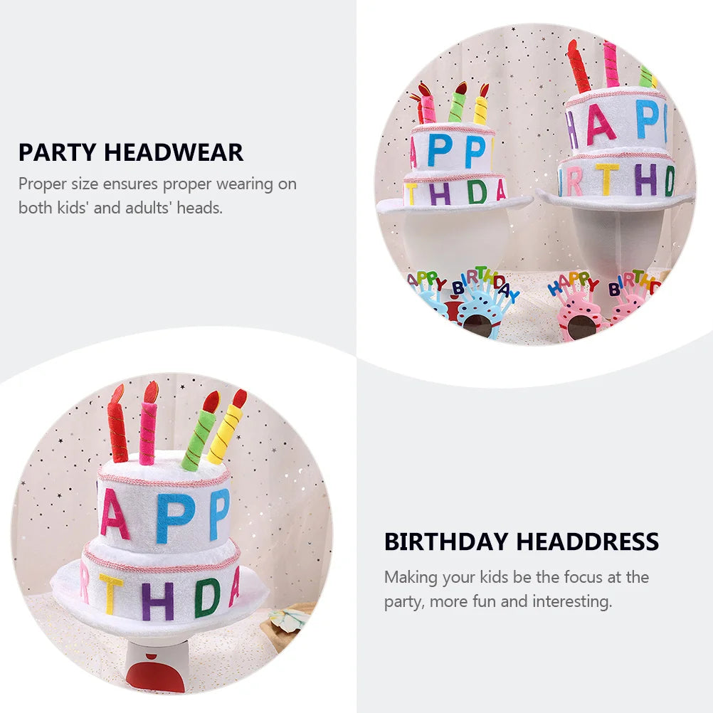 Birthday Hat Headwear Headdress Party Supplies Decorative for Kids Caps Children Hats